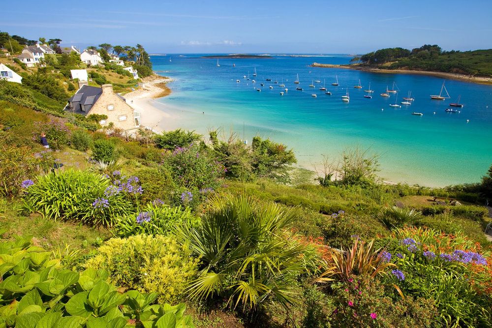 Plages de sable blanc en Finistère Nord, Bretagne